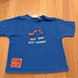 Zara blue toddler excavator tshirt.